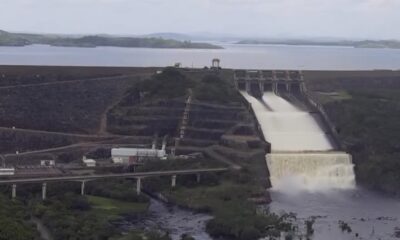 Barragem de Pedra do Cavalo na Bahia onde comportas serão abertas para controle do Nível da água
